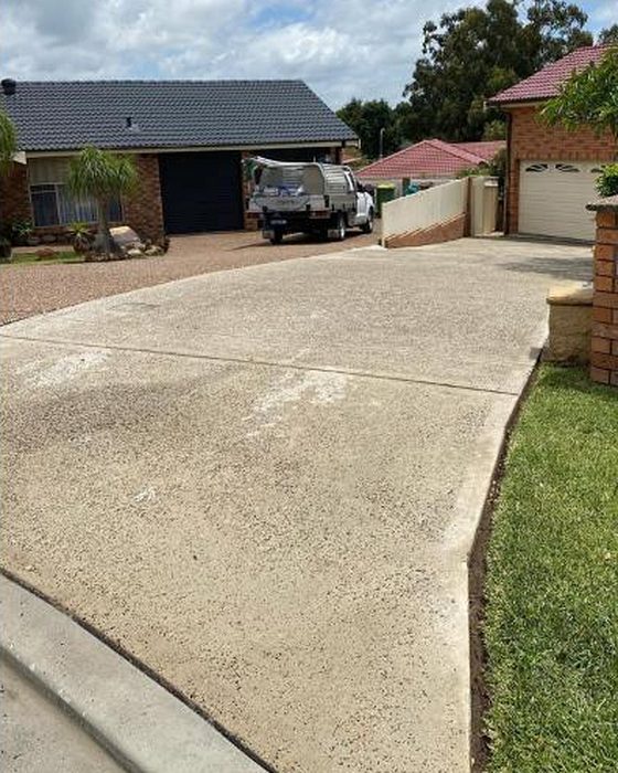 Concrete driveway in Nowra after pressure washing by Nowra Pressure Washing Solutions